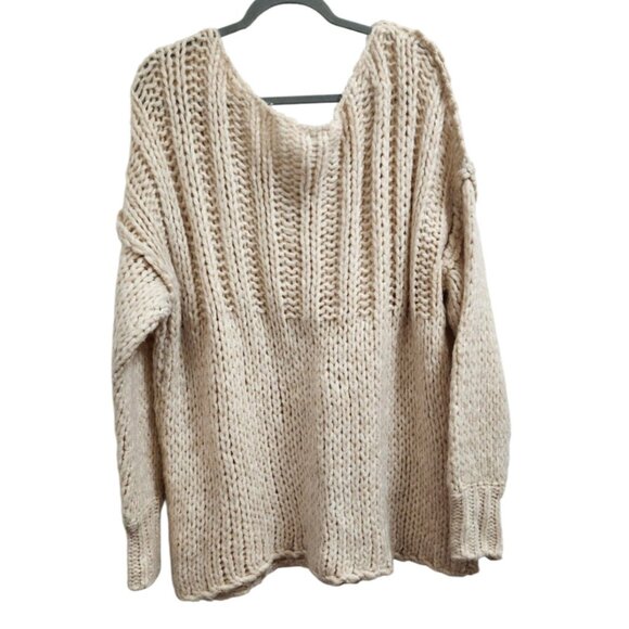 Free People Be There All Over Knit Oversized Comfy Sweater Small - Picture 2 of 16